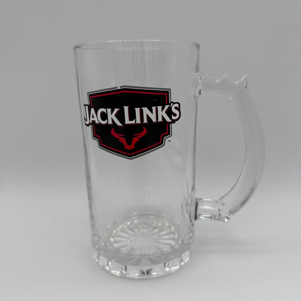 Jack Links Beer Mug Glass Taverna Style Heavy Duty Drinking Glass